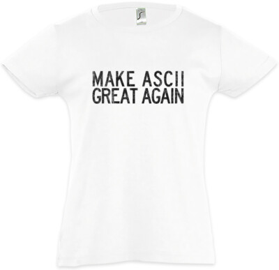 Make ASCII Great Again Kids Girls T-Shirt Binary Code Computer Science Fun Nerd
