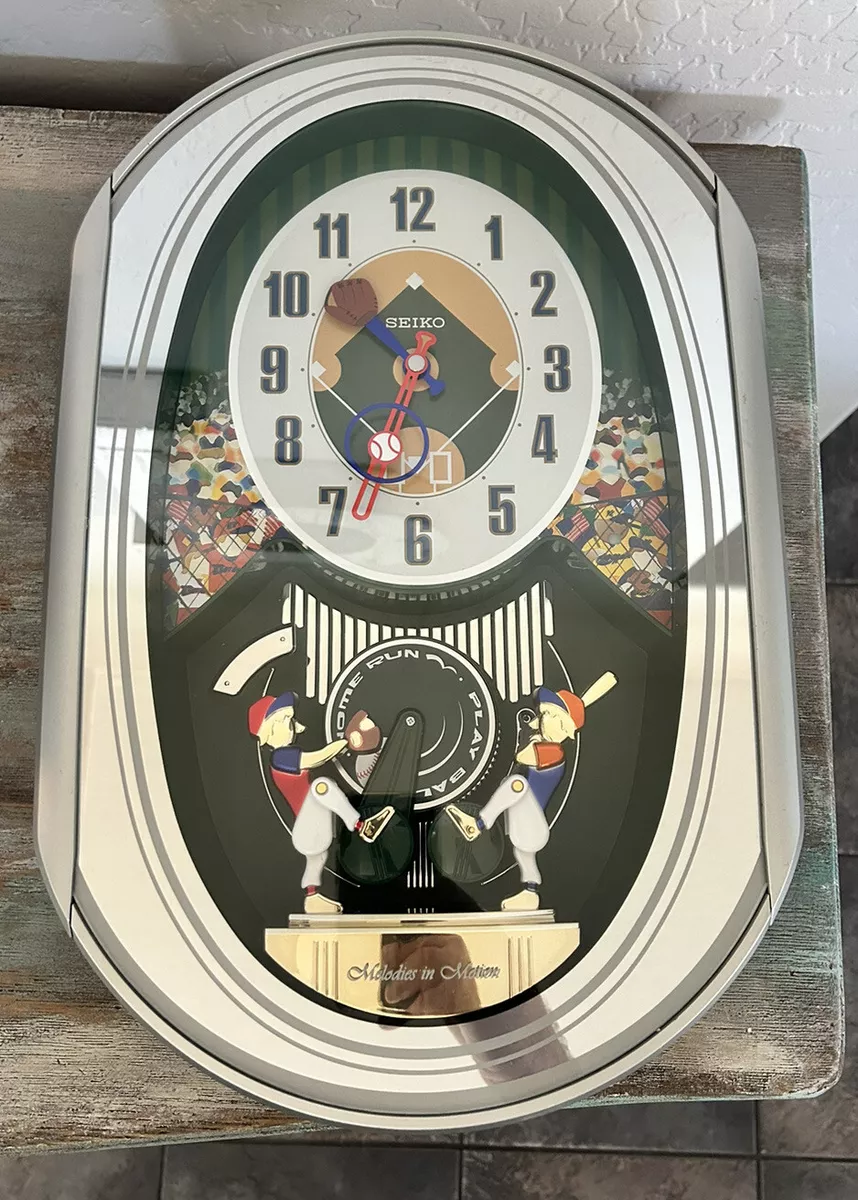RARE Seiko Melodies in Motion Baseball Musical Wall Clock eBay