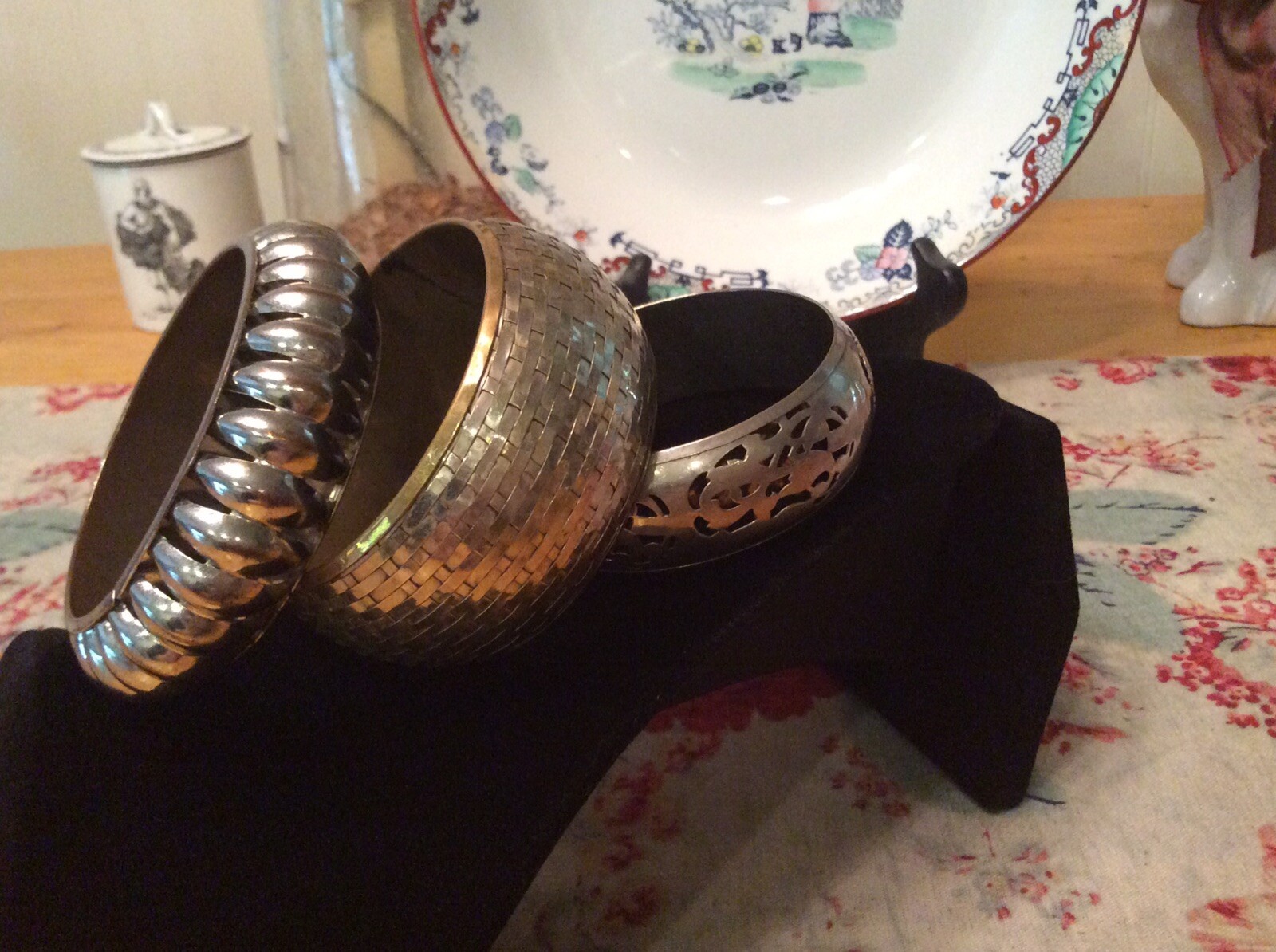 Instant Silvertone Bangle Stack!!!!! - image 2