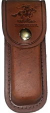 Original Vintage Winchester Genuine Leather 5” Lockback Knife Sheath Embossed