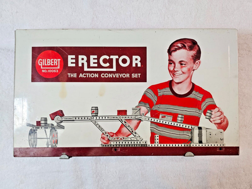 1958 Gilbert Action Conveyor Belt Erector Set NO. 10063 - Complete - Working! - Picture 1 of 24
