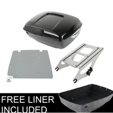 King Trunk & Mount Rack Base Plate Fit For Harley Touring Electra Glide 2014-Up