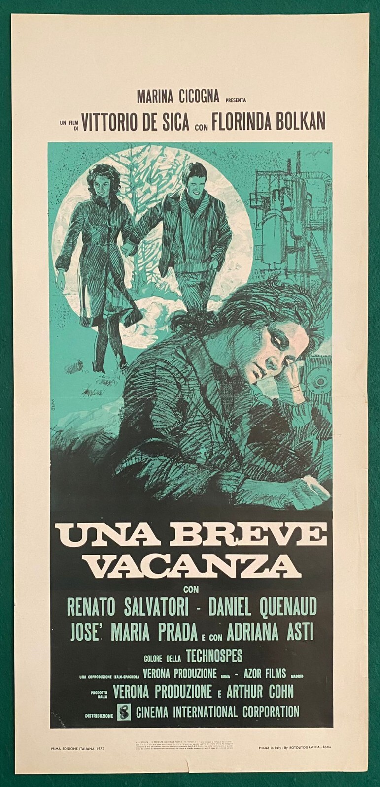 Locandina originale film Una breve vacanza (1974) - Regia di Vittorio De Sica