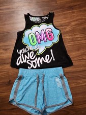 JUSTICE GIRLS MULTI COLORED OUTFIT SIZE 10