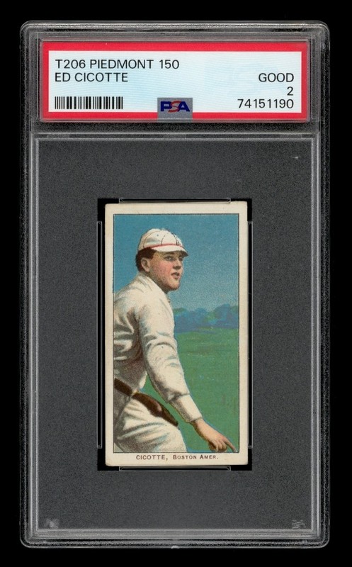 1909-11 T206 Set-Break Ed Cicotte Piedmont PSA 2 GOOD