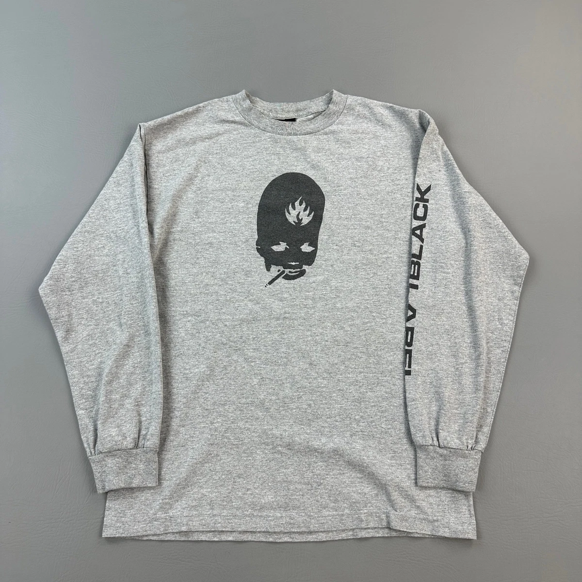 T-shirt Noir Vintage 90s BenzaClin Acné – Hanes Taille L/XL USA