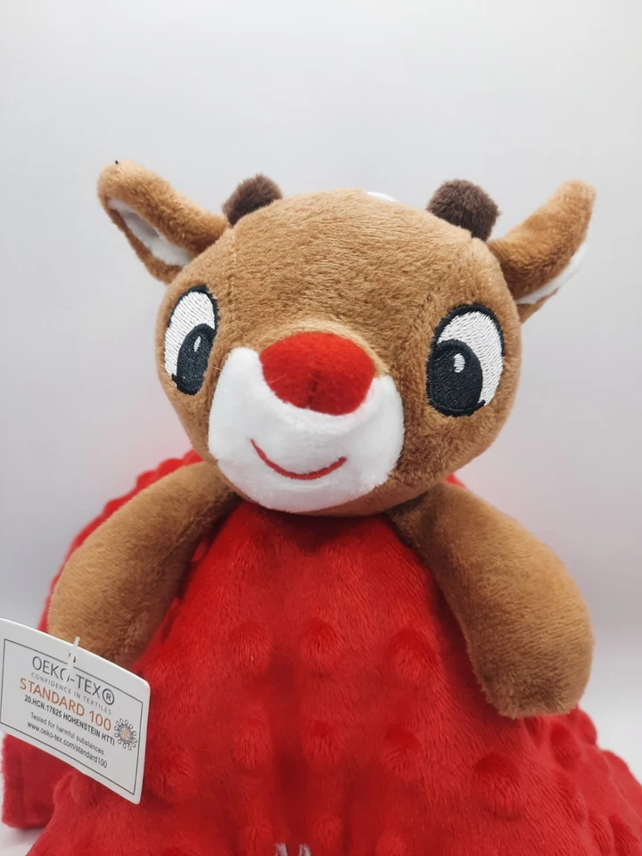 My First Rudolph Reindeer Red Security Snuggle Blanket Rattle Lovey NEW W/O TAG - Image 4 of 4