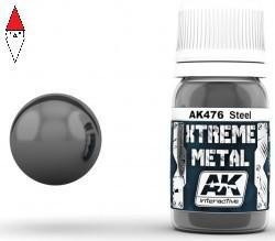 VERNICE METALLICA MODELLISMO AK INTERACTIVE XTREME METAL STEEL
