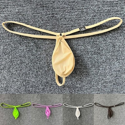 Herren Low Rise Tangas G String Unterwäsche Große Tasche Dünner Gürtel T Rü