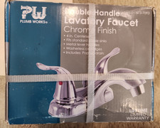 Plumb Works Double Handle Lavatory Faucet Brushed Nickle Finish 673-7093 NEW