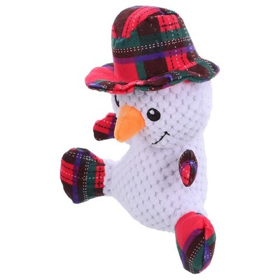 Holiday Dog Toy: Cute Snowman Plush Squeaky Toy - Winter Themed Chew For