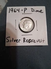 HIGH GRADE AU 1964 P ROOSEVELT SILVER DIME-