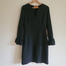 Tory Burch Black Dress Ruffled Sleeves Size 4 