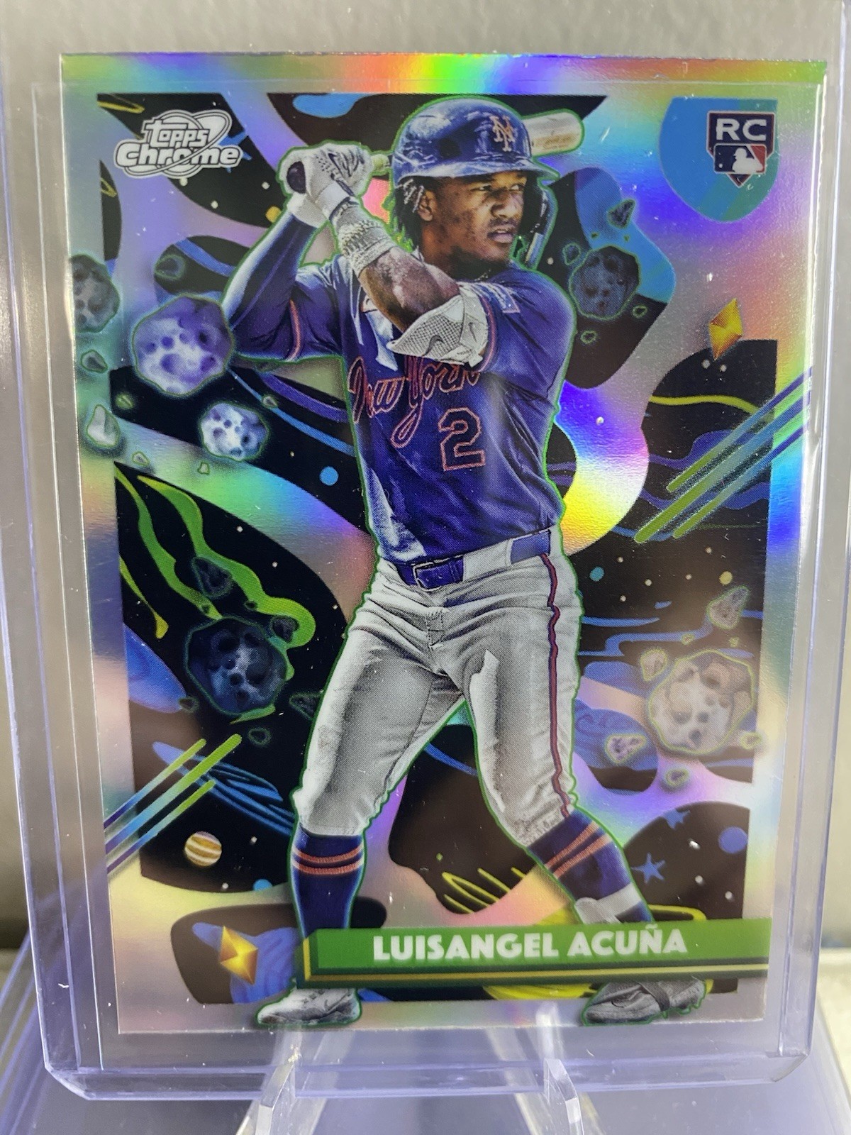 2025 Topps Cosmic Chrome Luisangel Acuna Refractor #24 RC New York Mets