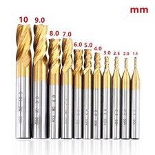1.5–10mm Titanium HSS Spiral CNC Drill Bit Four-Flute End Mill Cutter Steel Wood