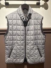 Waterville Theo Quilted Vest Button Tab Men?s Size 52 Grey Luxury Sleeveless