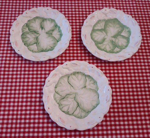 3er Set Vintage handbemalt 1987 Haldon 8" Ostern Hase Parade Salatteller - Bild 2 von 11