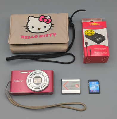Sony Cyber-Shot DSC-W830 Pink Digitalkamera 20,1 MP, Ladegerät, 32GB SD / funktionsfähig
