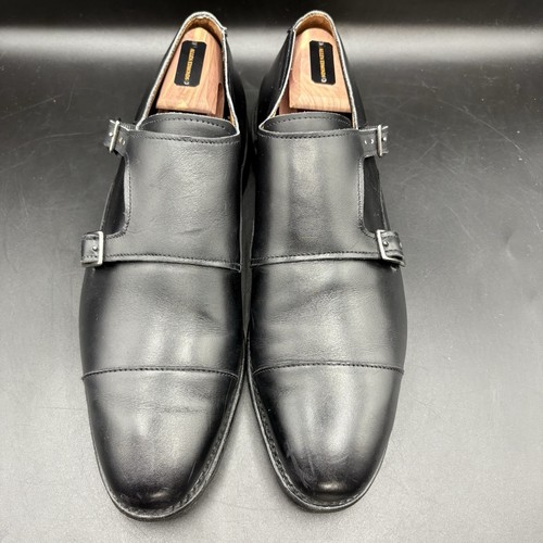 Allen Edmonds Shoe Mora 2.0 Double Monk Buckle Size 9 Black Leather USA