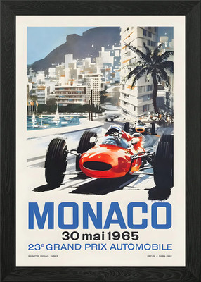 Monaco Grand Prix Formula Framed Wall Art Poster Canvas Print Picture