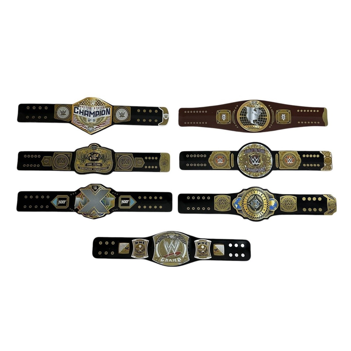 WWE Championship Title Slapbands Slap bracelets Lot of 7 Series 1