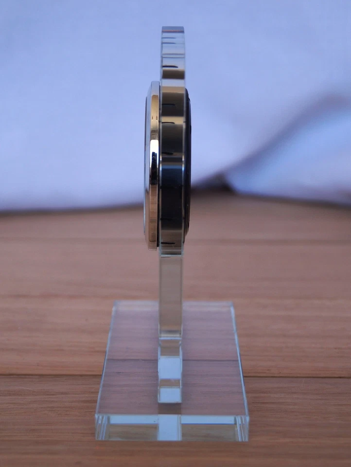 Quartz Desk Clock Clear Modern Minimalist Office Home Decor Gold - Image 4 of 4