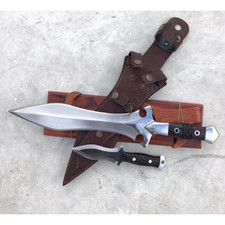 Coltello Pugnale Sopravvivenza Lama Acciaio al Carbonio Personalizzato Fatto a Mano | Coltello Caccia Campeggio