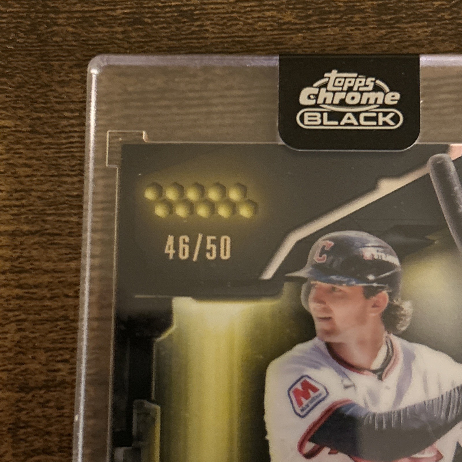 2026 Topps Chrome Black Chase Delauter Rookie RC Gold Auto /50 Encased view 3