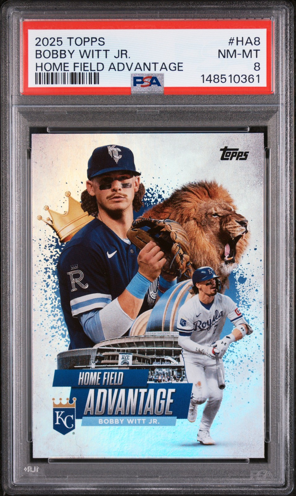 2025 TOPPS HOME FIELD ADVANTAGE #HA8 BOBBY WITT JR. PSA 8