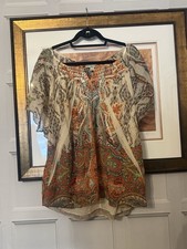 Live and Let Live Blouse Multi-coloured Bohemian Paisley Pattern Size 2XL NWT