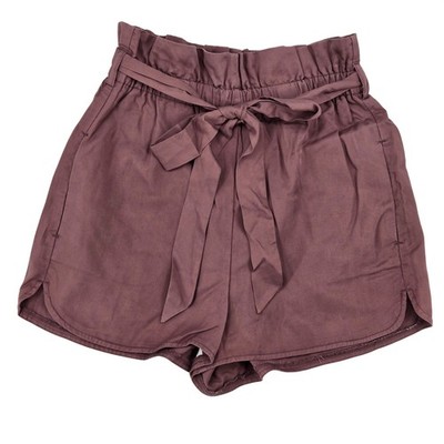 Express NWT XS Extreme High Rise Paperbag Shorts Women Mauve Brown Boho Summer