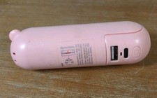 3-in-1 Handheld Mini Fan   USB Rechargeable, Power Bank  Flashlight  Pink 