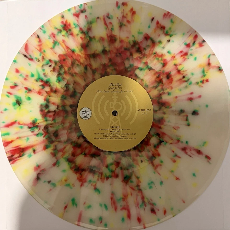PINK FLOYD WINTER TOUR 75 British Columbia 3 Lp Splatter Multicolor Vinyl - Image 2 of 4