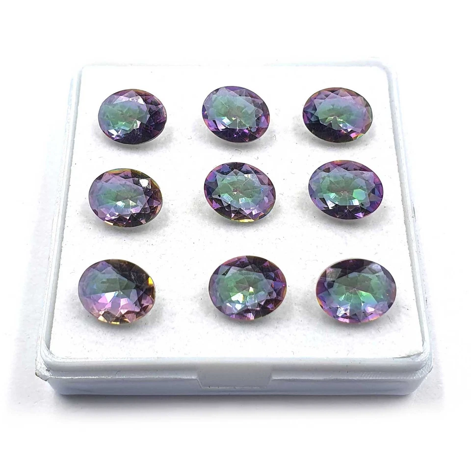 Mystic Quartz Oval Cut Loose Gemstone Lot 8*10 MM 100 CT 54 Pcs - Image 3 of 4