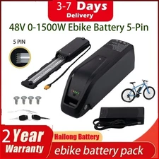 Hailong 48V Ebike Battery Lithium 5-Pin For 200W-1500W Bicycle Motor 30A BMS