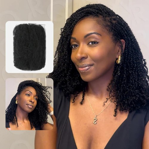 QVR Afro Kinkys Bulk Human Hair for Dreadlock Extensions Repair Locs 50 Gram/...