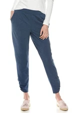 Coolibar Women's Ruche Pants Denim Blue Heather Size X-Small UPF 50