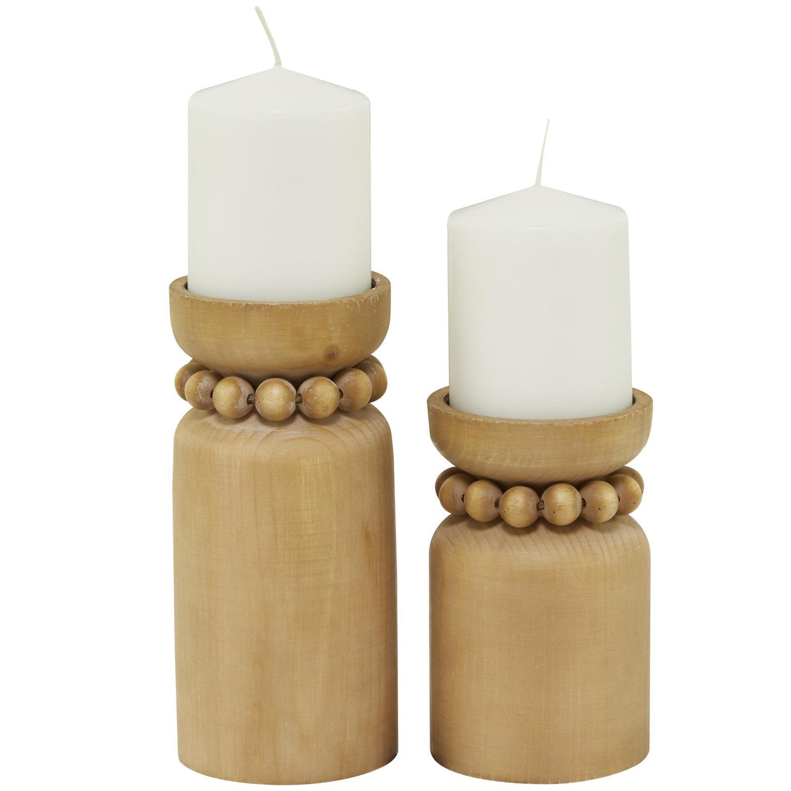 Beaded Pillar Candle Stand, Set Of 2 Ca...