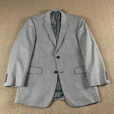 Tommy Hilfiger Men's Polyester Blend Sport Coat Blazer Gray Houndstooth Size 38S