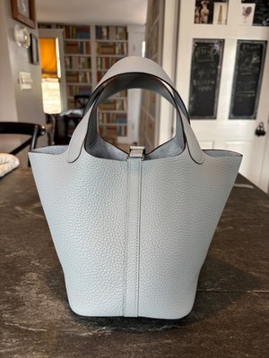 Brand New Hermes Picotin Lock 18 2025 Gris Pantin Clemence Leather