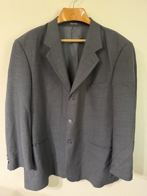 Zanetti Gray Fine Merinos Wool Blazer Sport Coat Jacket Italy 50 L