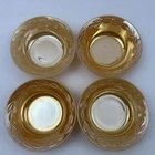 Fire King Peach Luster Laurel Dessert Bowls Set of 4 Oven Ware USA 5”L X 1-1/2”H