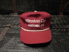 Rare Vintage Winston Cup Daytona 500 Red Rope Snapback Hat Cap The Sportsman