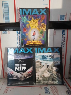 Lot Of 3 New IMAX DVDs Mission to Mir,  Dream Is Alive, Hidden Dimension - #1j