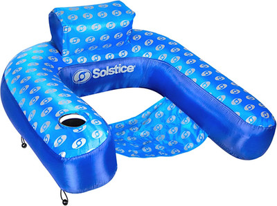 Original Fabric Covered Inflatable Pool Lounger | with Comfortable