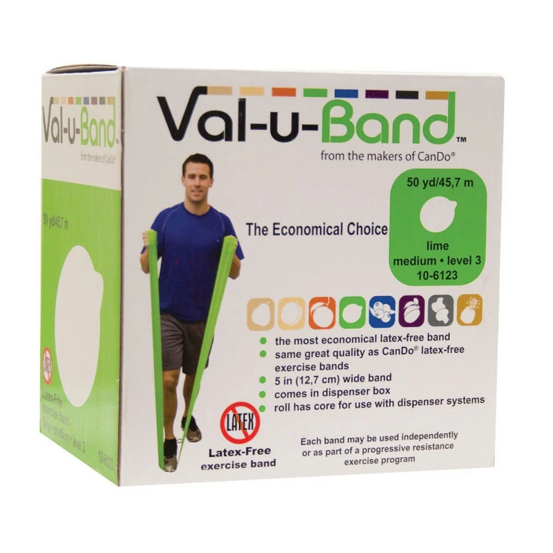 Cando Val-U-Band Latex Exercise Band Lime 10-6123