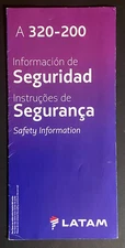 LATAM Airbus A320-200 Safety Card - 2019