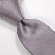 ALFANI Men  s Necktie, Color Satin Silver, Solid Pattern, MSRP 55 - NEW WITH TAG
