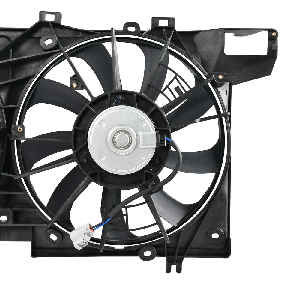 Conjunto de ventiladores de refrigeração Fit 15-19 Subaru Outback Legacy preto ventilador radiador de plástico - Imagem 4 de 4