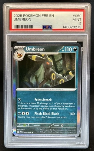 2025 Pokemon Prismatic Evolutions Umbreon #059/131 PSA 9